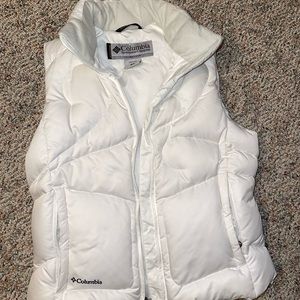White Columbia vest, size small.